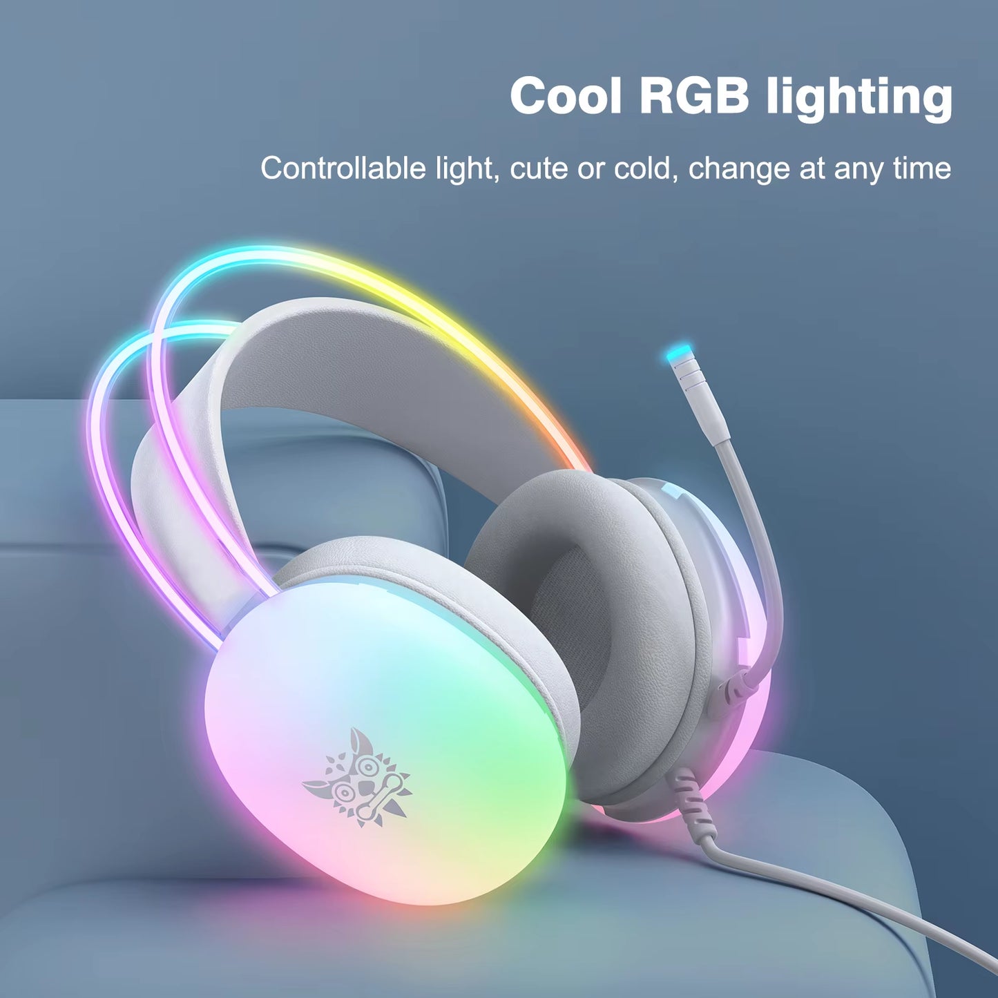 Gaming Headset Esports Package New FULL RGB Light Design Headphones with Mic Headphone for PC Gamer