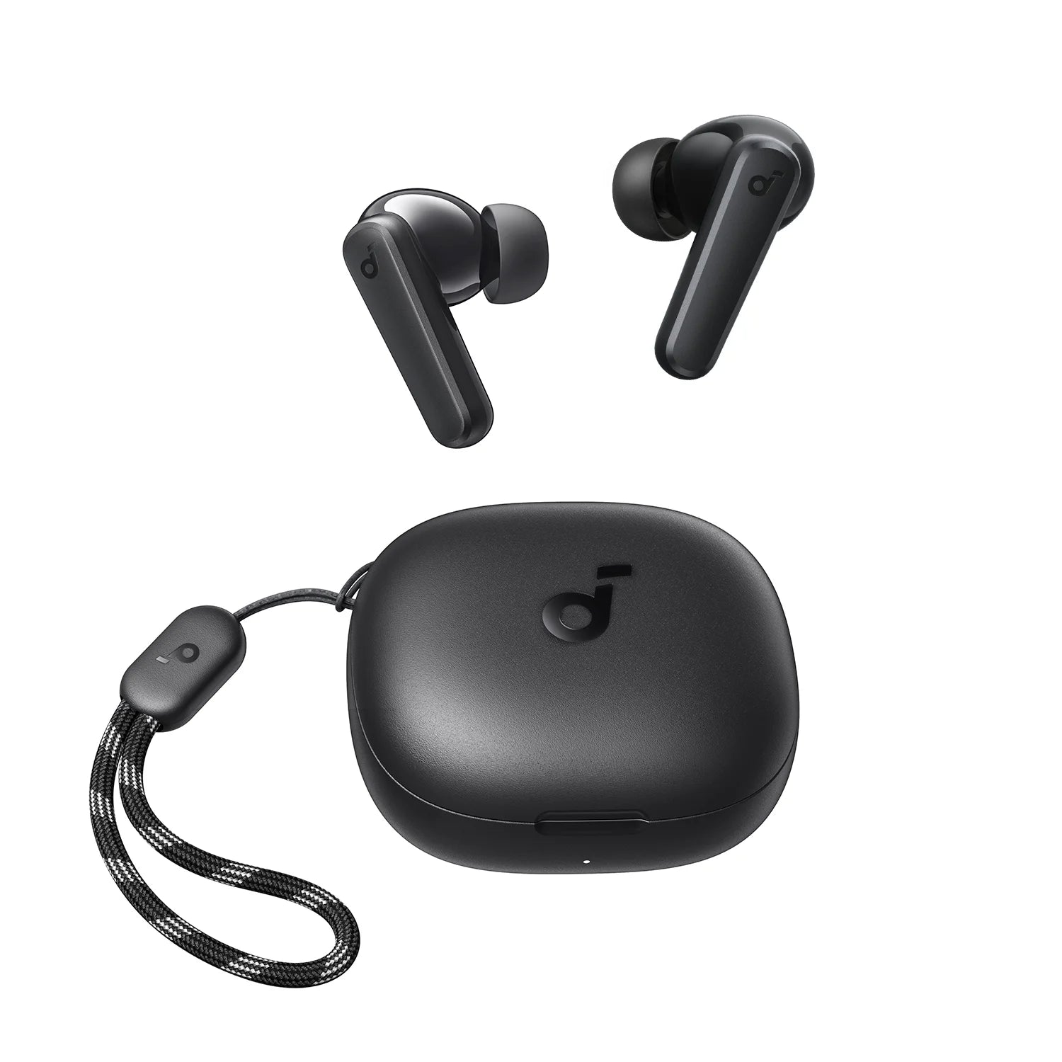 P25I Bluetooth True Wireless Earbuds, Big Bass, 30H Playtime, IPX5, with Charging Case, Black