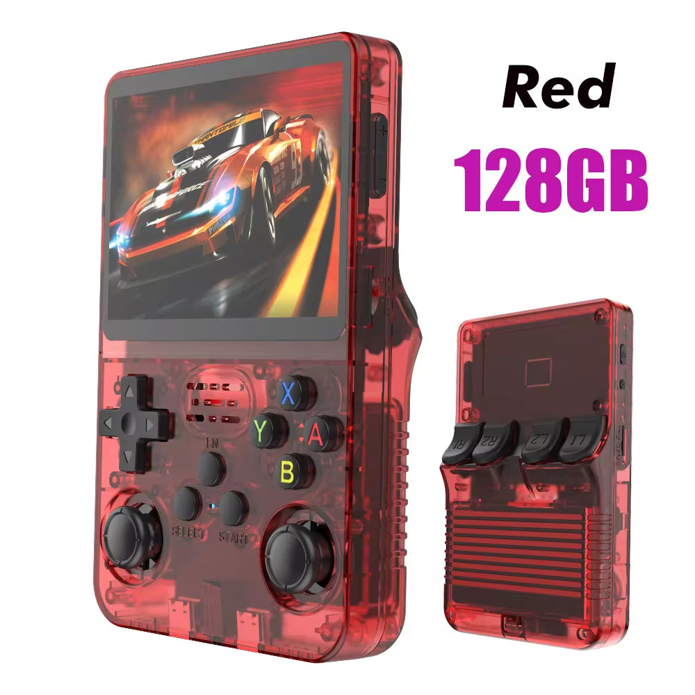 Open Source R36S Retro Handheld Game Console Linux System 3.5 Inch IPS Screen Portable Pocket Video Player 64GB Game Gift