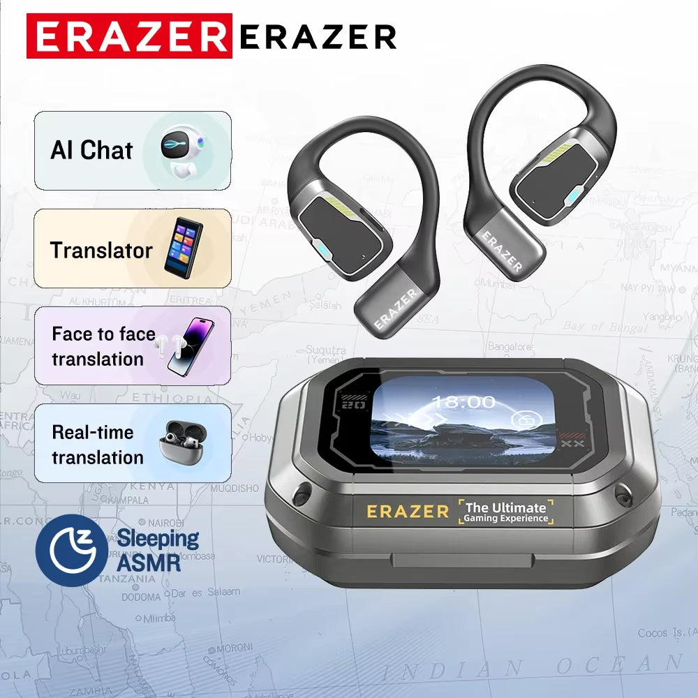 [AI Earphone]Translator  XP6 Bluetooth Earphones Sleep ASMR Headset DIY Equalizer APP AI Wireless Headphones Office Travel